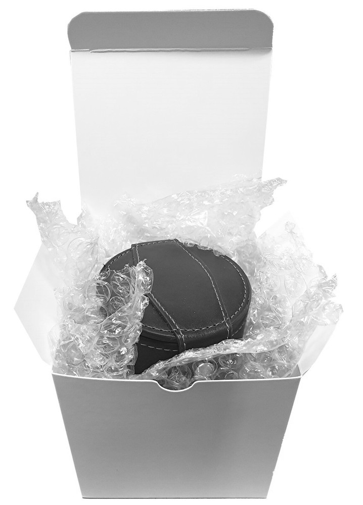 16mm Poker Dice White Colored + PU Leather Dice Cup Compartment Black Felt Lined