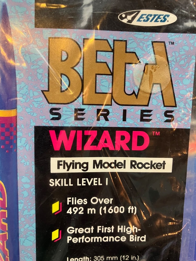 2 Wonderful Estes Flying Model Rocket Kits - Indicator and Wizard - Both Sealed