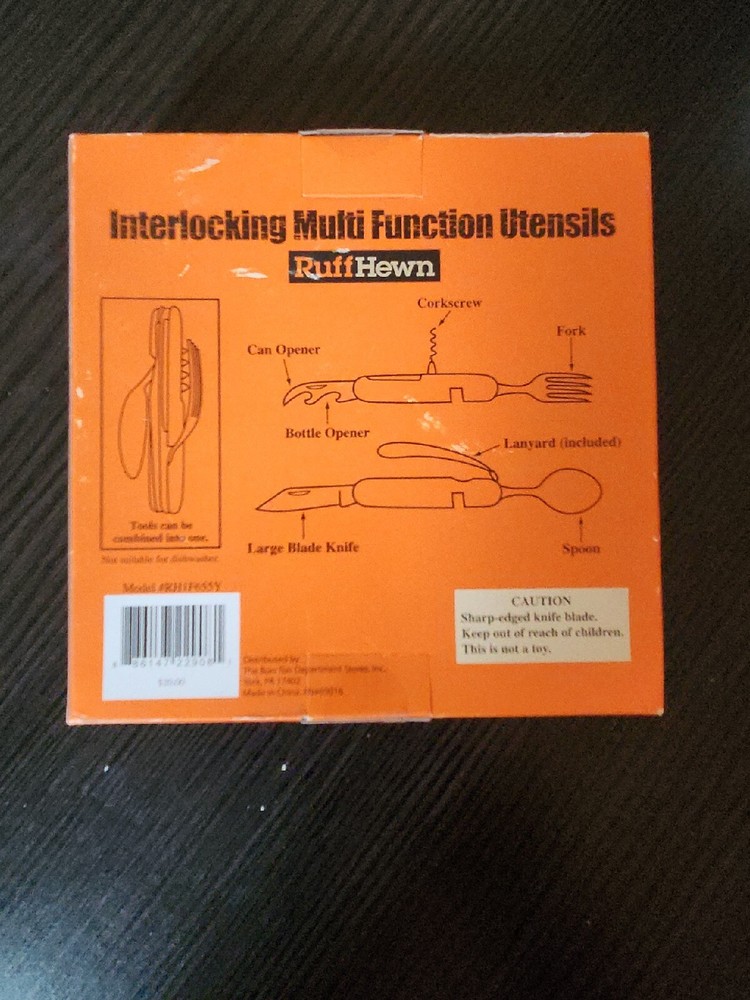 ruff hewn Multi Function Camping Utensils Brand New Never Opened.