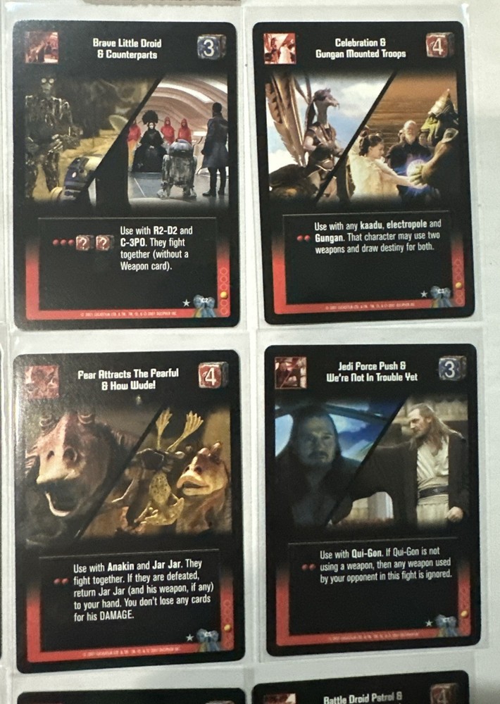 Young Jedi Reflections CCG Combo Battle Near Complete Set 13/14 Uncommon