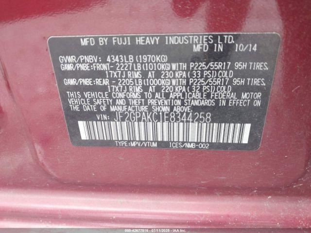 Fuse Box Engine Compartment Fits 12-14 IMPREZA 4879444