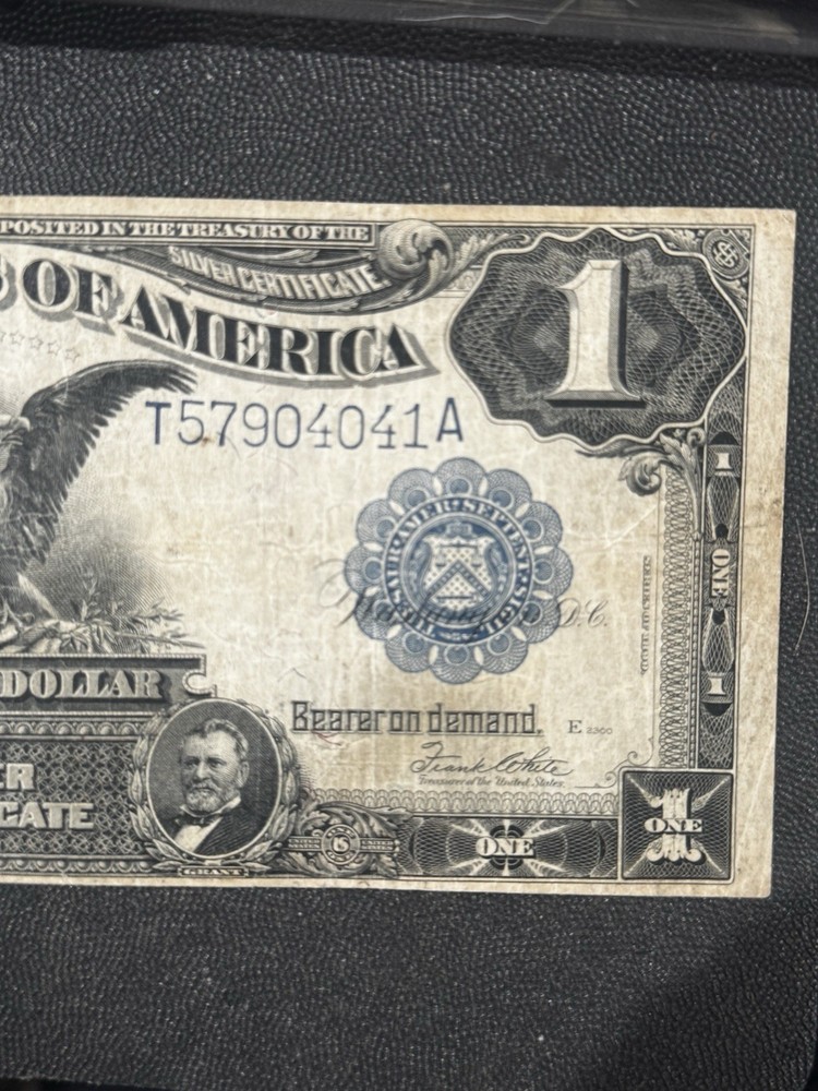 This is an 1899 $1 Silver Certificate, also known as the "Black Eagle" note.
