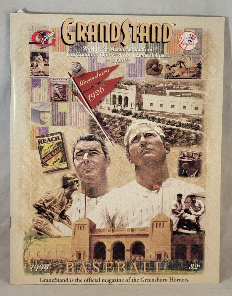 Vintage 1993 Greensboro Hornets Baseball Program Derek Jeter
