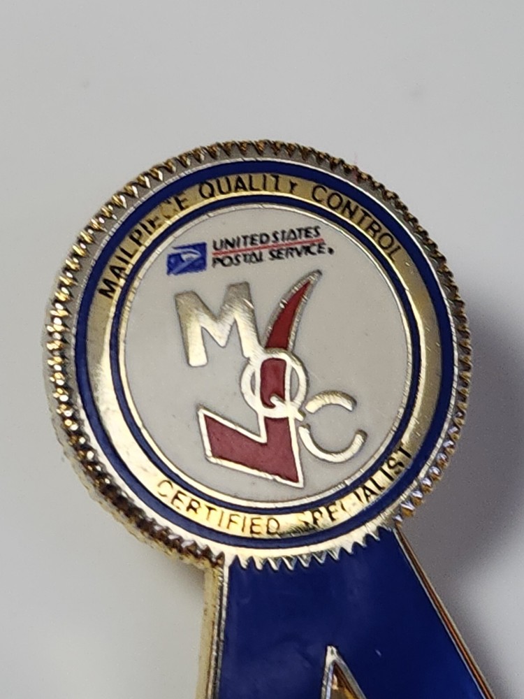 US Post Office Lapel Pin Mail Piece Quality Control Certified Specialists