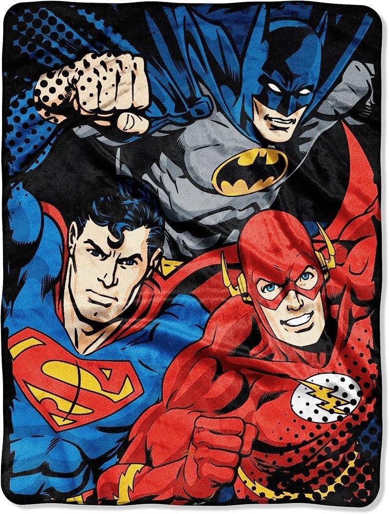 DC Comics Justice League Super Plush Soft Throw Blanket 46"x60"