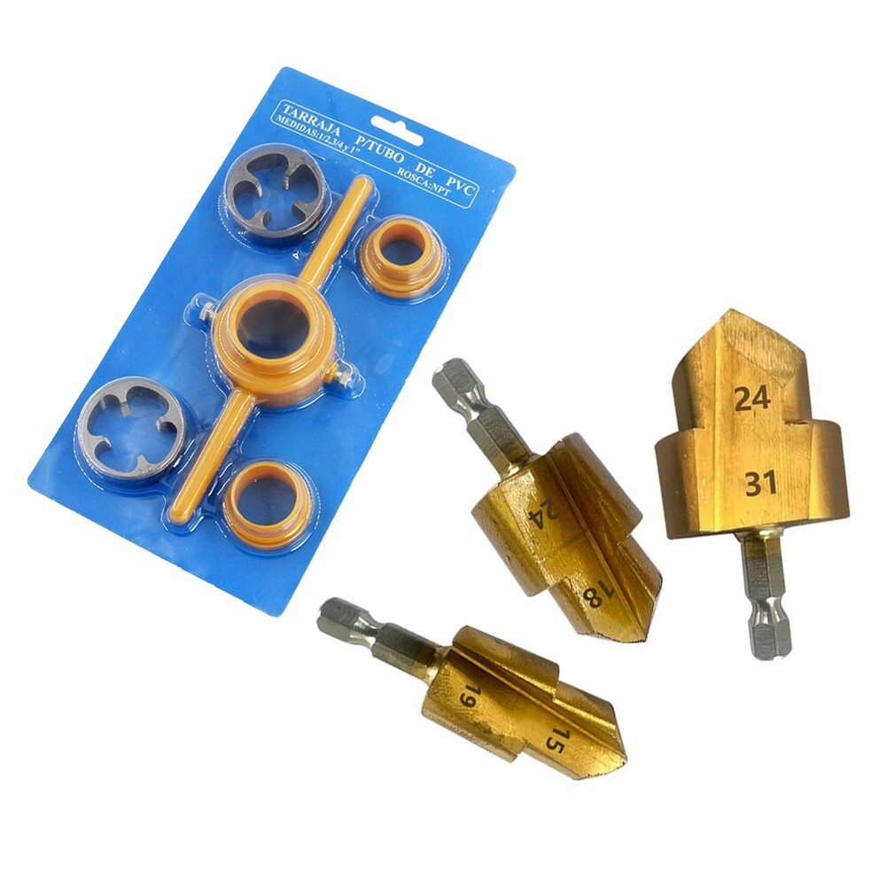 PPR Riser, Step Drill Bit, PVC Thread Making Size Plastic Pipe Thread Hand Tools