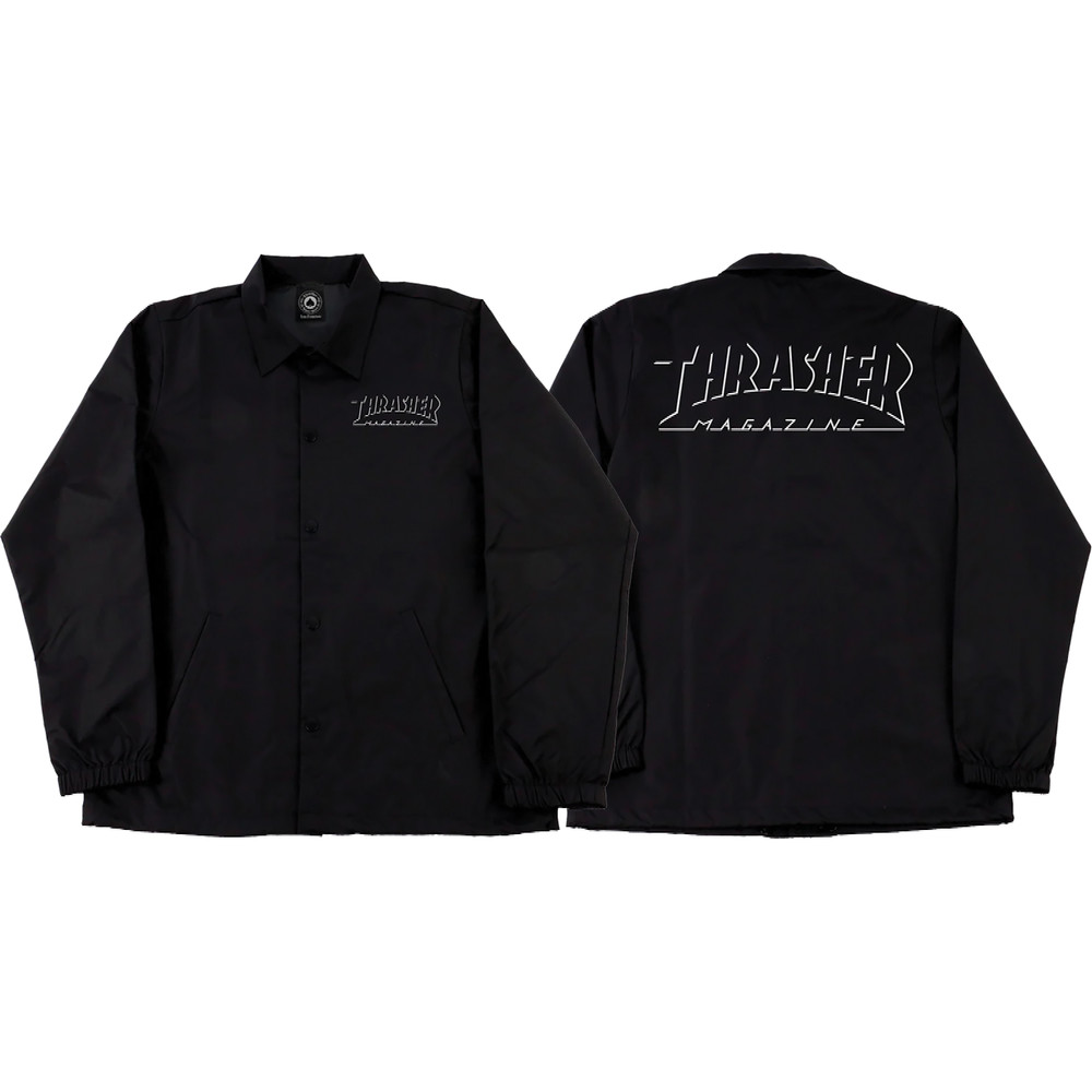 Thrasher Magazine Shadow Mag Logo Black Coach Jacket