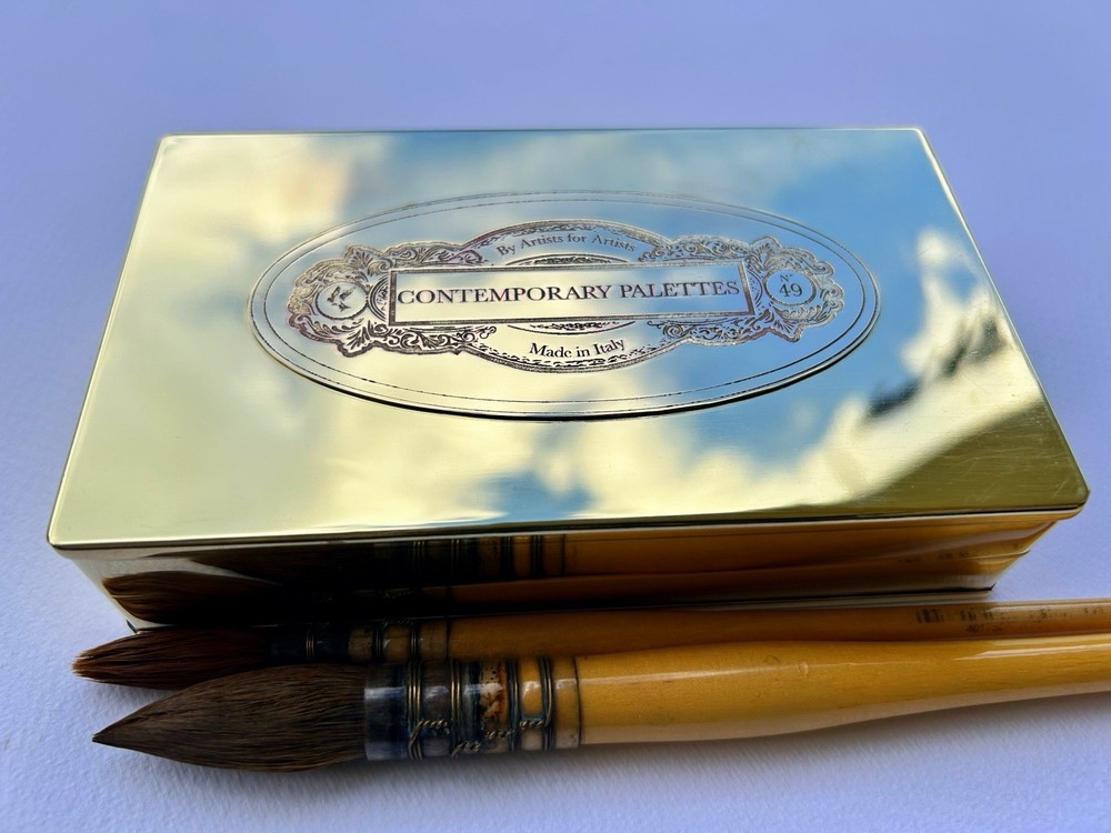 Watercolour Brass Travel Paint Box