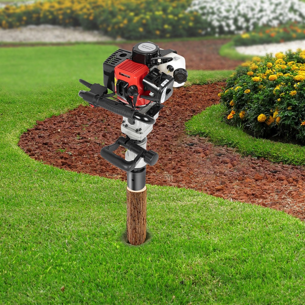 32cc Gas Powered T-Post Driver 2 Stroke Pole Pounder Pile Driver Hammer Portable