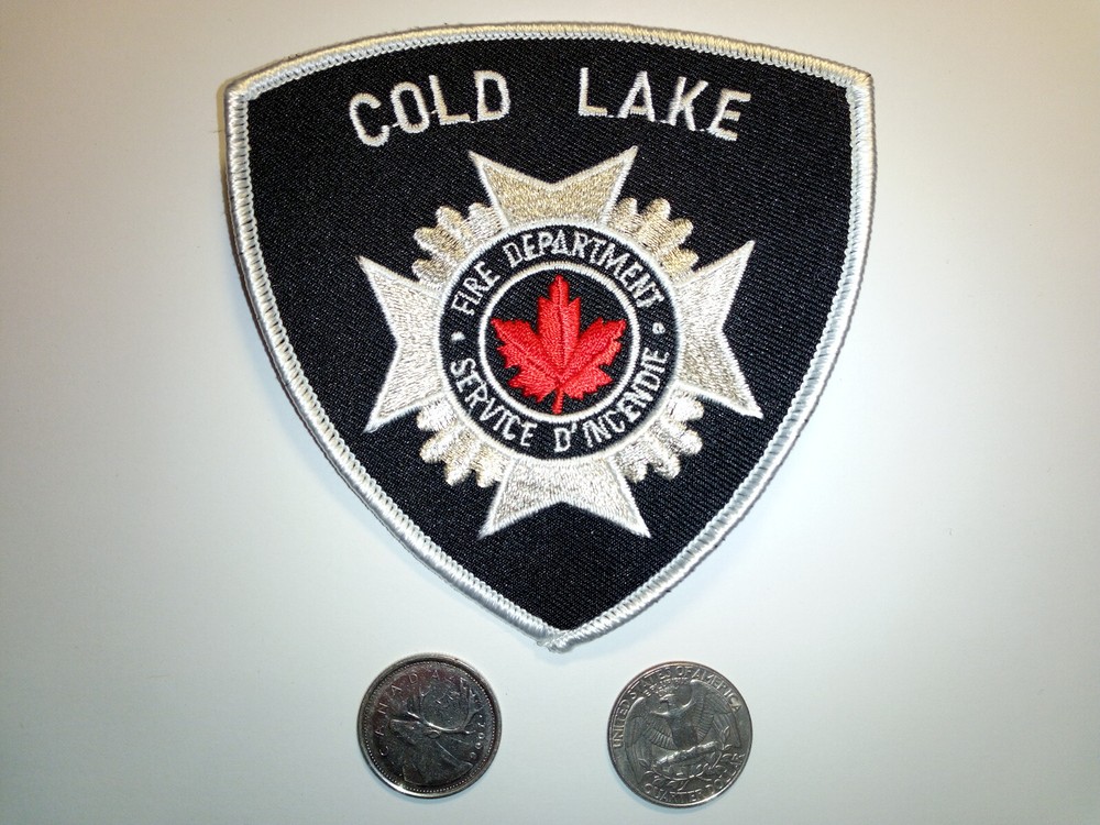Cold Lake Fire Dept Silver Patch Badge Crest
