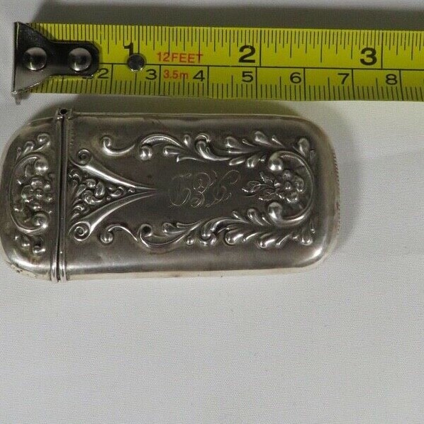 Antique Sterling Silver Victorian Match Case/Vesta Case