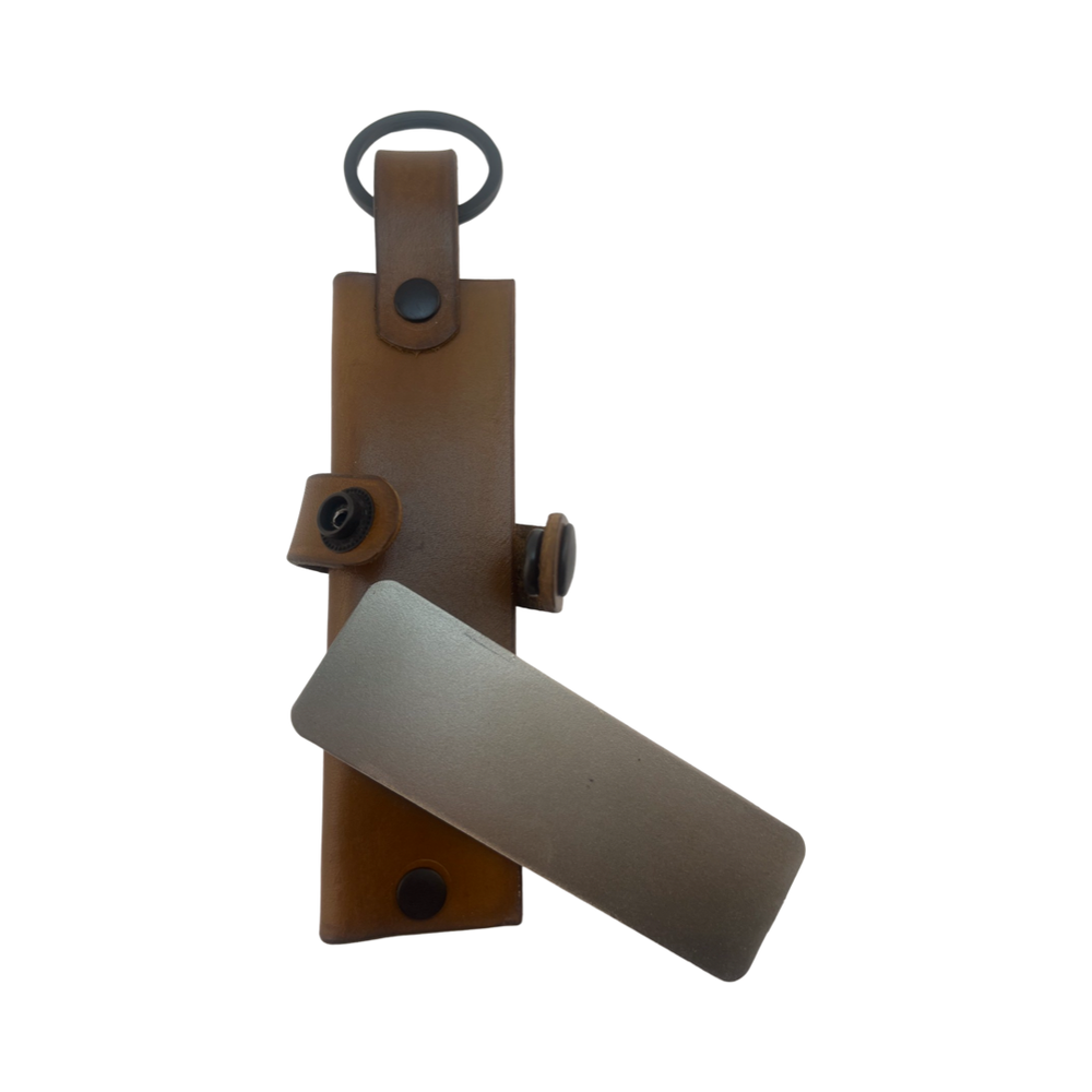 Sharpening - 2 Sided Diamond Plate with Leather sheath From Ragweed Forge #5 - B