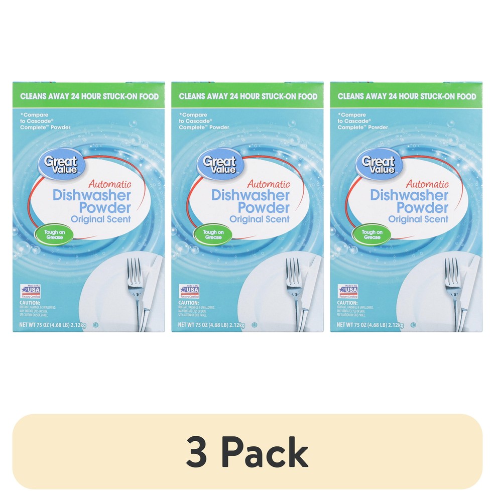 (3 pack)   Automatic Dishwasher Powder, Original Scent, 75 oz, 1 Count