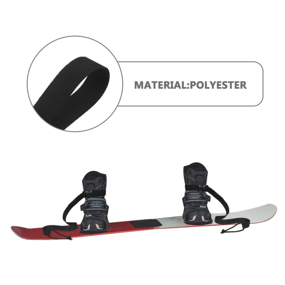 2 Pcs Black Binding Leash Cord Ski Storage Straps Board Replacement