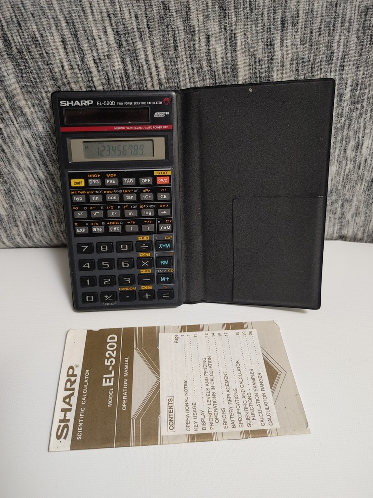 Vintage Scientific Calculator Sharp EL-520D