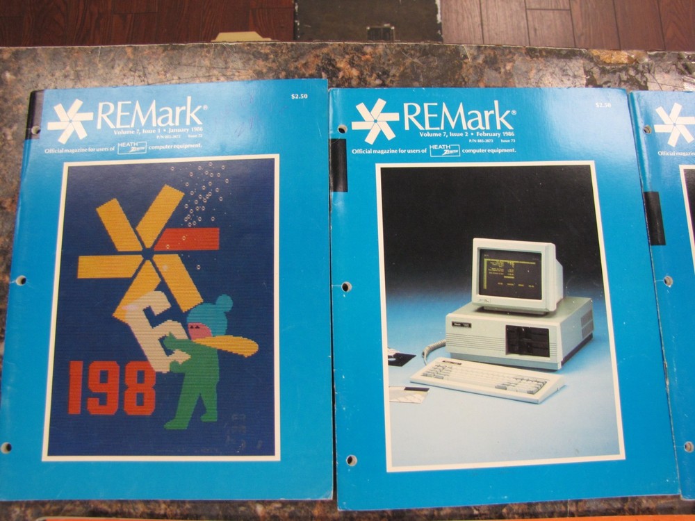 1986 REMark Heath Zenith User Group Magazines Computer Advertisements JAN-DEC
