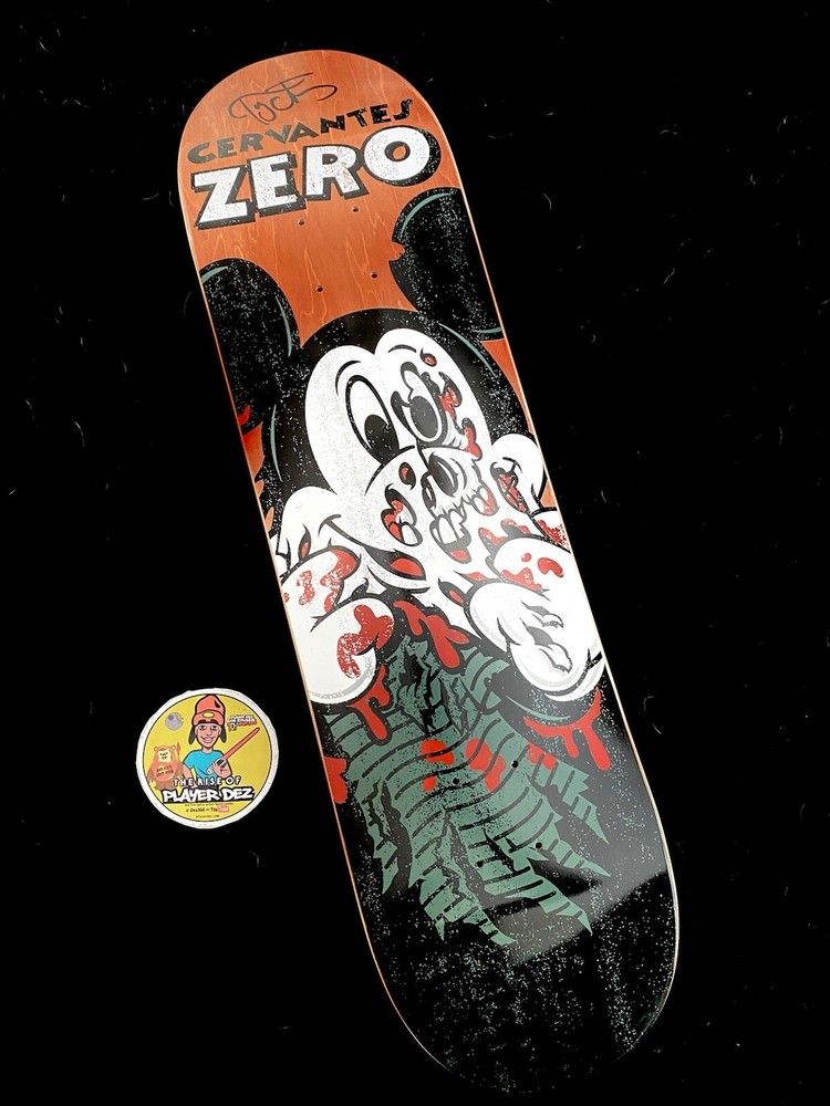 RARE SIGNED Mickey Mouse Tony Cervantes Zero Skateboard Deck AUTOGRAPHED R7