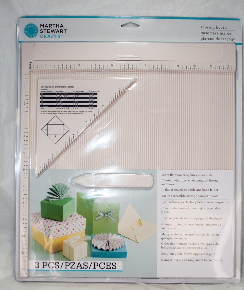 Martha Stewart Crafts 3 Piece Scoring Board & Envelope Maker NEW