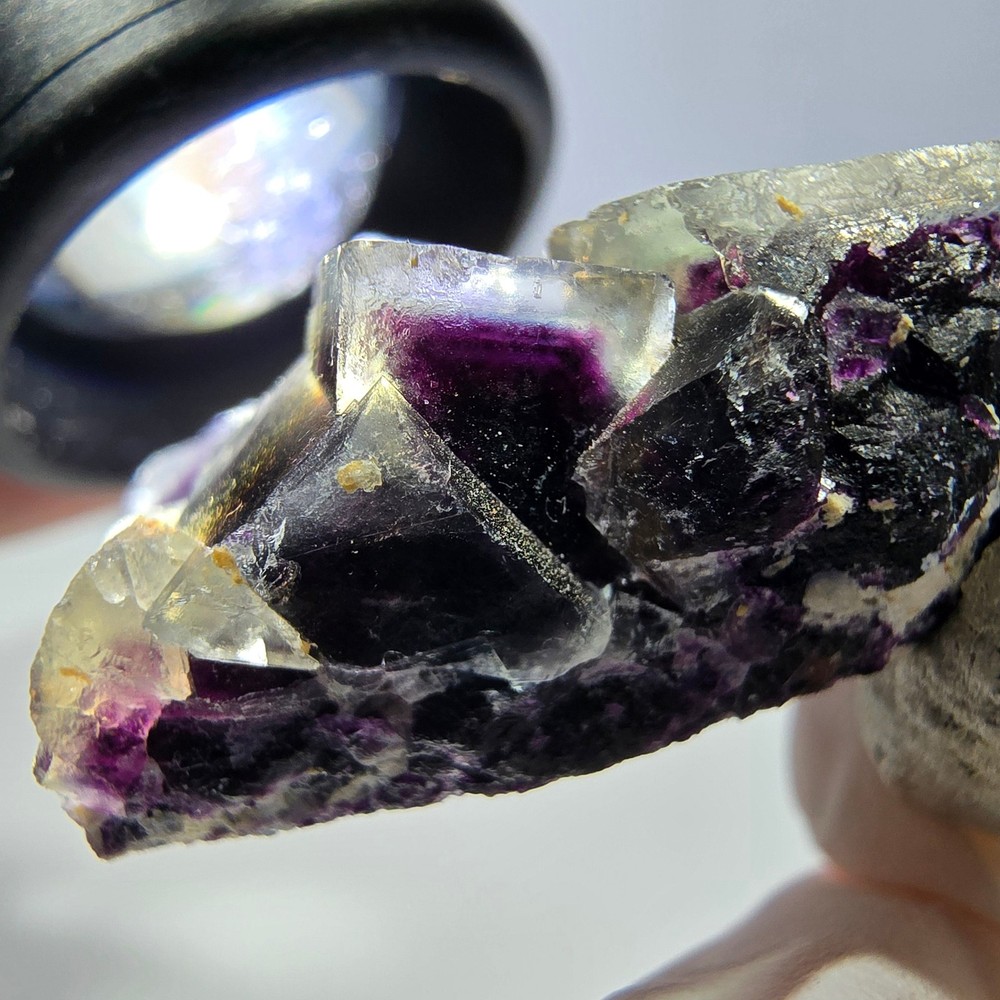 Phantom Fluorite Cube Specimen, purple Okorusu, Namibia 41*29*15mm