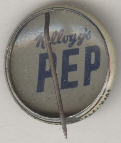 1945 Smilin' Jack Kellogg's Pep Cereal Pin-Back Button 13/16" Original