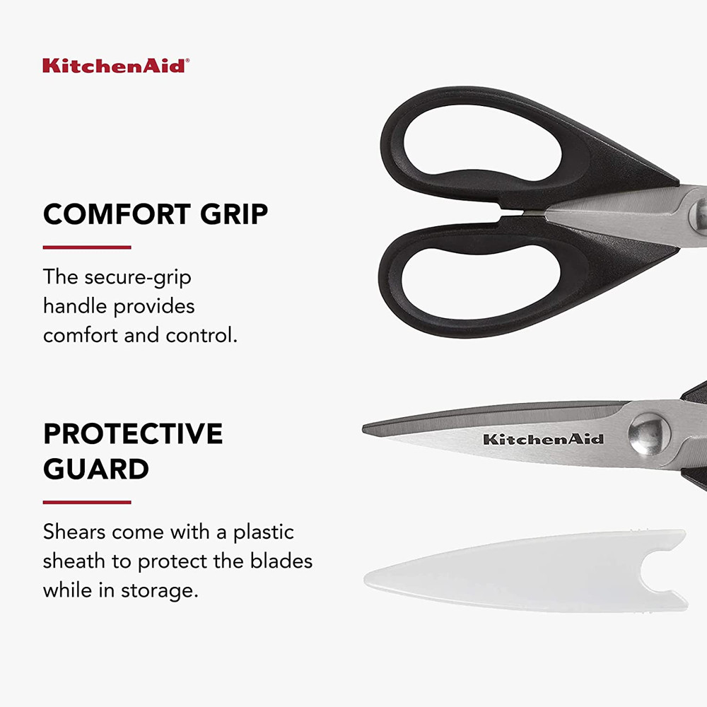 Kitchenaid All Purpose Kitchen Shears with Protective Sheath Durable Stainless S