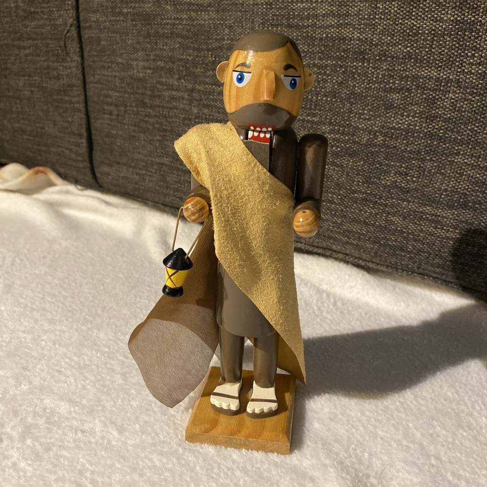 Limited Edition Joseph Nativity Bible Nutcracker 2010 Wooden 8” (missing staff)