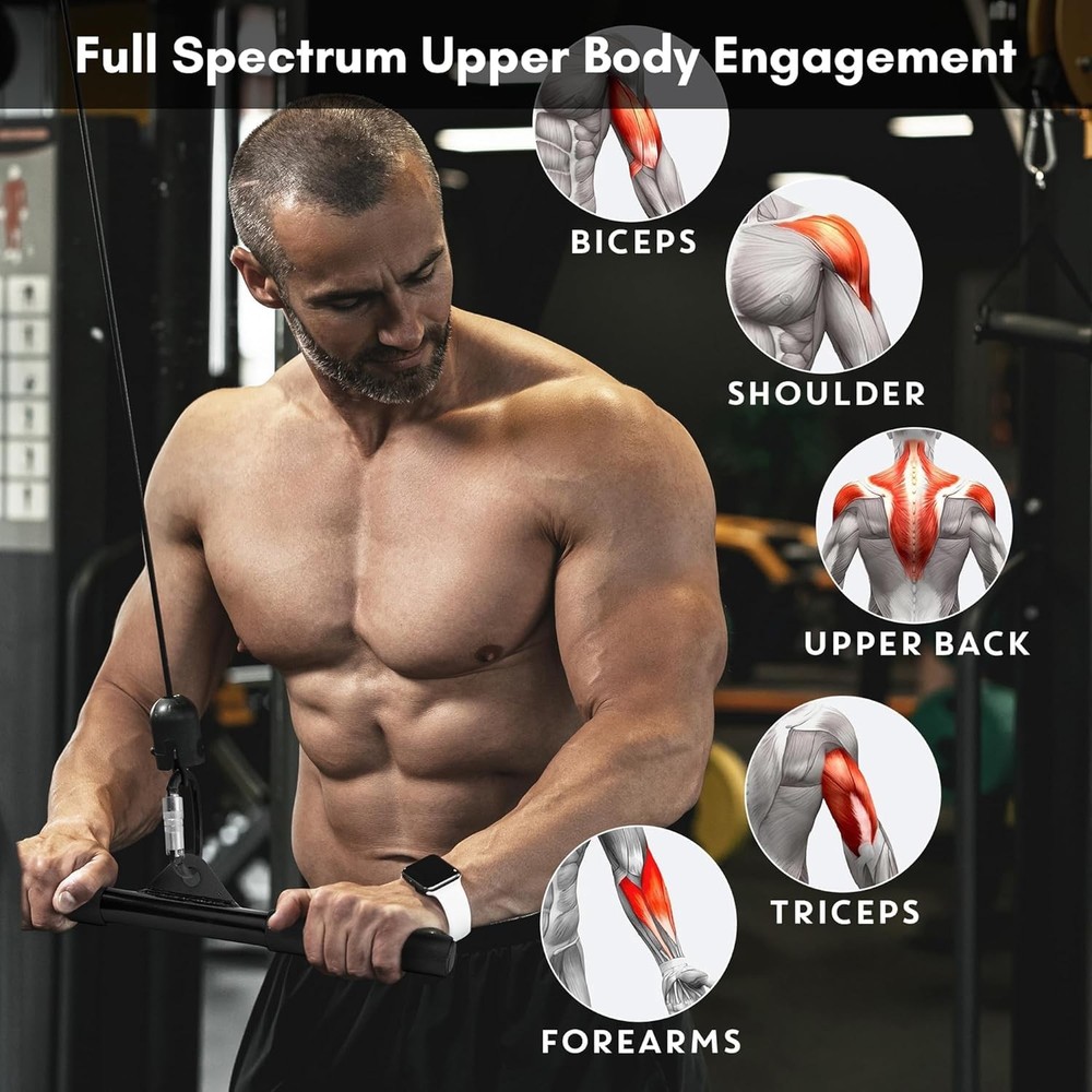 EVMT 15-Inch LAT Pulldown Attachments for Home Gym – Pull 15 Inch Bar