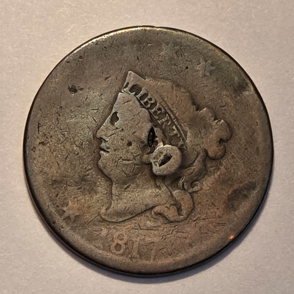 #4 Nicer Low Mintage 1817 Coronet Head Large Cent