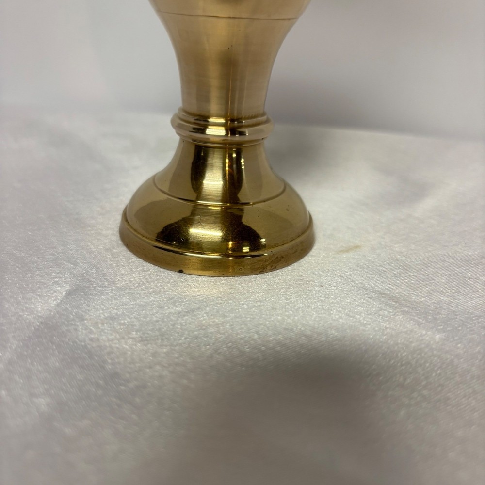 Vintage Solid Brass Table Vase 8" Hosley India