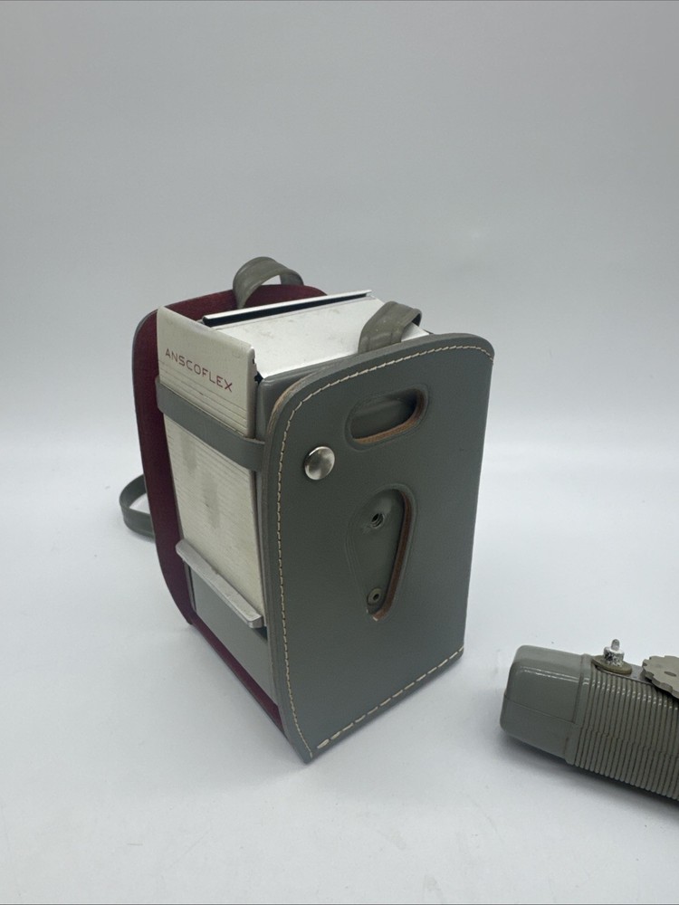 Vintage Ansco Camera Anscoflex Box Camera with Leather Case Flash