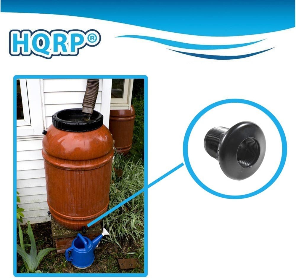 HQRP 1" ABS Plastic Bulkhead Fitting Double Threaded Water Tank Connector