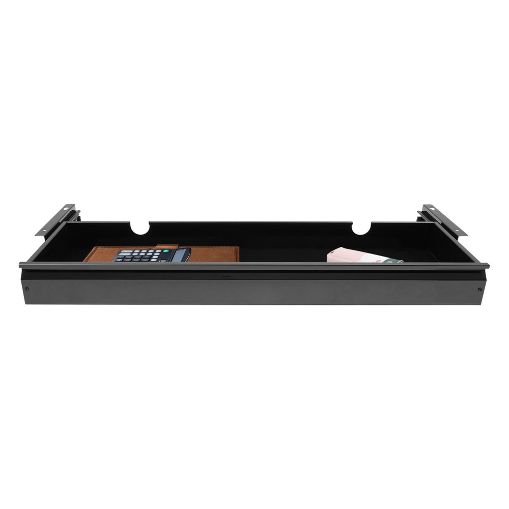 33” Black Space Saver Sliding Under Desk Storage Drawer Pull-out Drawer