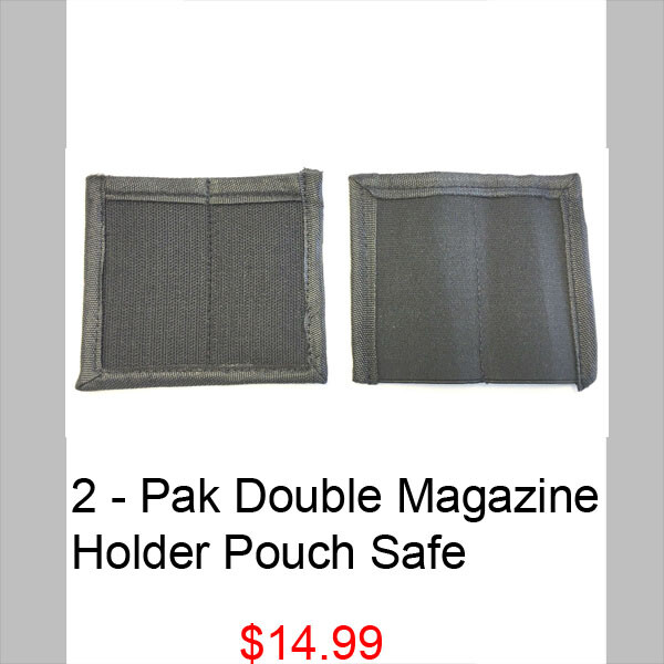 2 - Pack Double Magazine Holder Pouch Safe Accessory