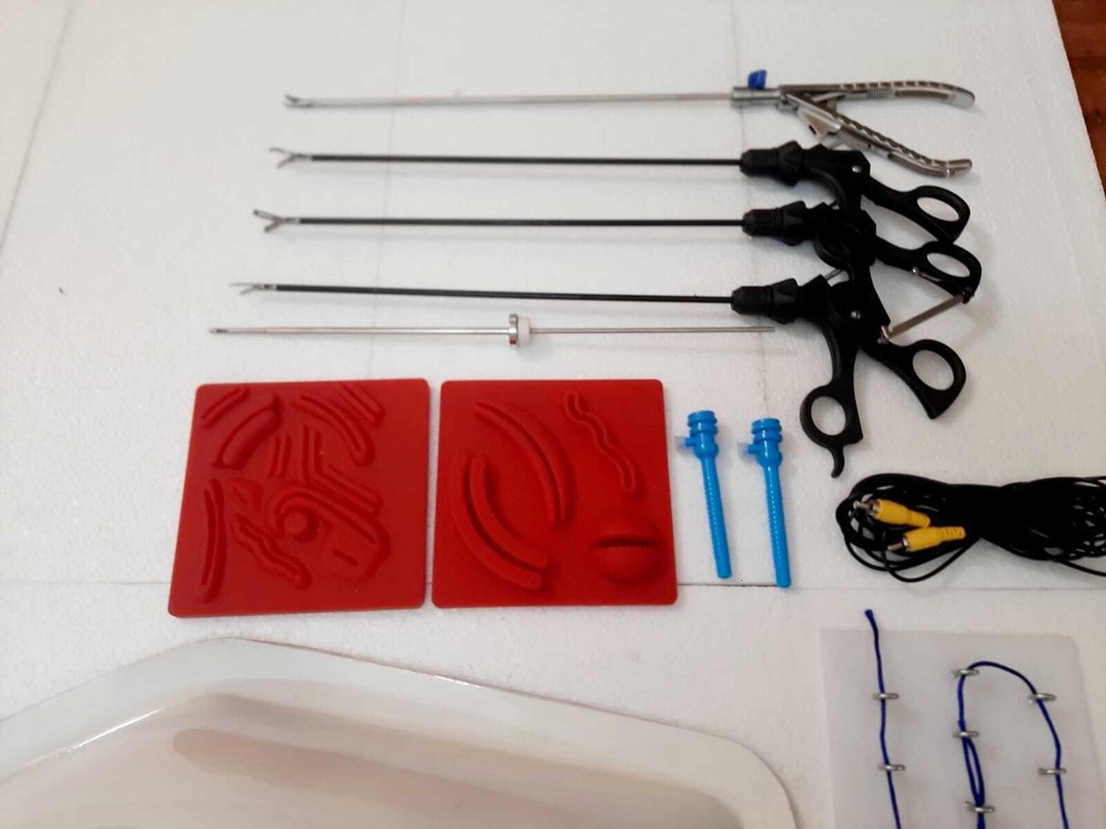 Laparoscopic Simulator Endo-Trainer with complete Set Kit Endoscopy Instruments