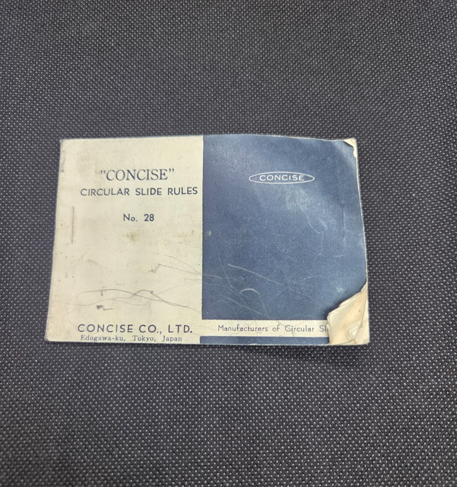 Concise Circular Slide Rule No. 28