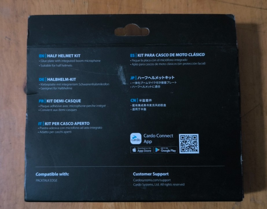 PACKTALK EDGE HALF HELMET KIT Original Cardo Systems