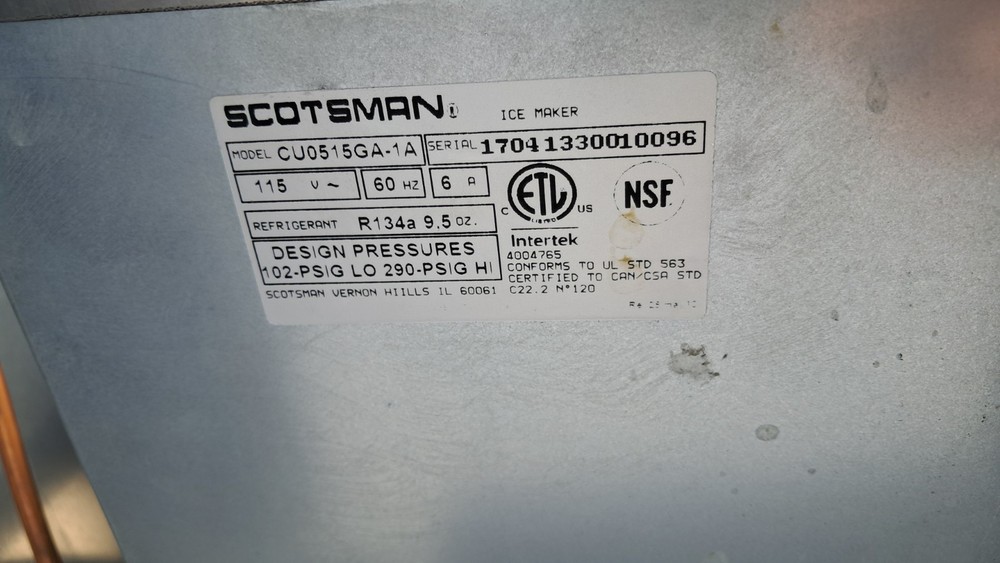 Scotsman CU0515GA-1A Ice Maker Under Counter