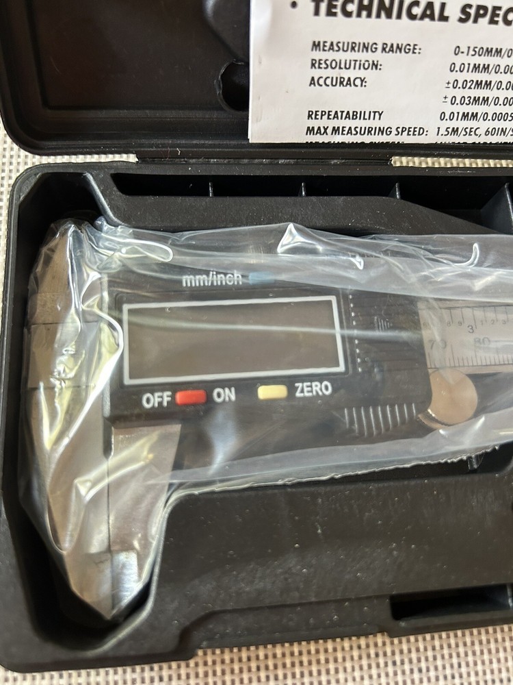 Electronic Digital Caliper 6” Stainless Hardened