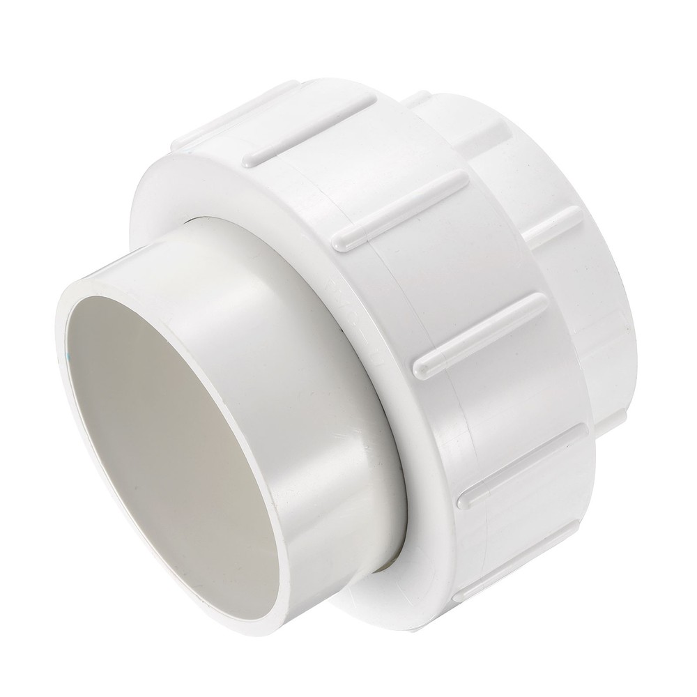4" Union PVC Coupling Pipe Fitting Adapter, White