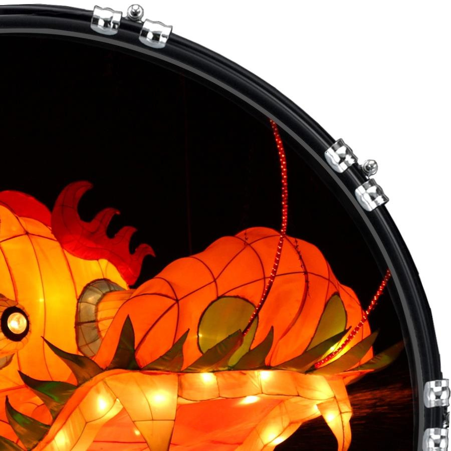 20" Custom Bass Kick Drum Front Head Graphical Dragon Lantern