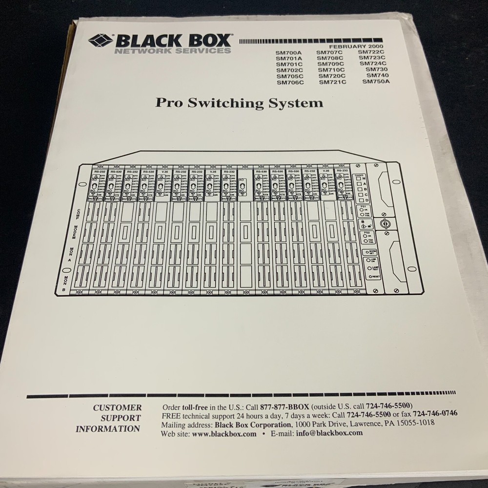 BLACK BOX SM706C PRO SWITCHING SYSTEM ($50 OBO) - NEW OPEN BOX