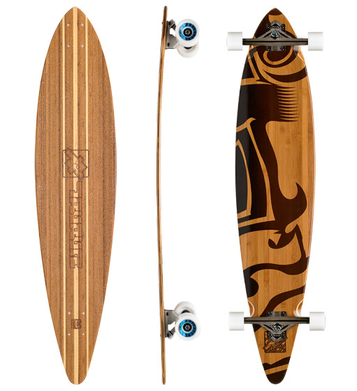 Trurute Poly Pin Tail Deck (Complete Longboard)