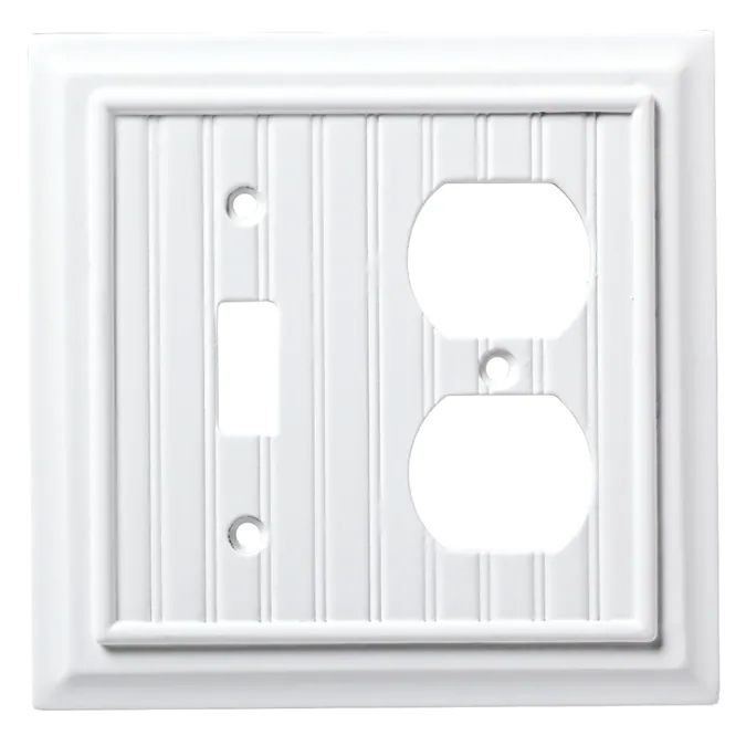 Beadboard Pure White Single Toggle/Duplex Wall Plate