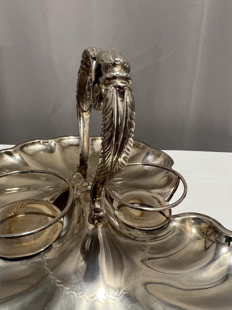 Large Victorian Walker & Hall Silver Plated Double Strawberry Server