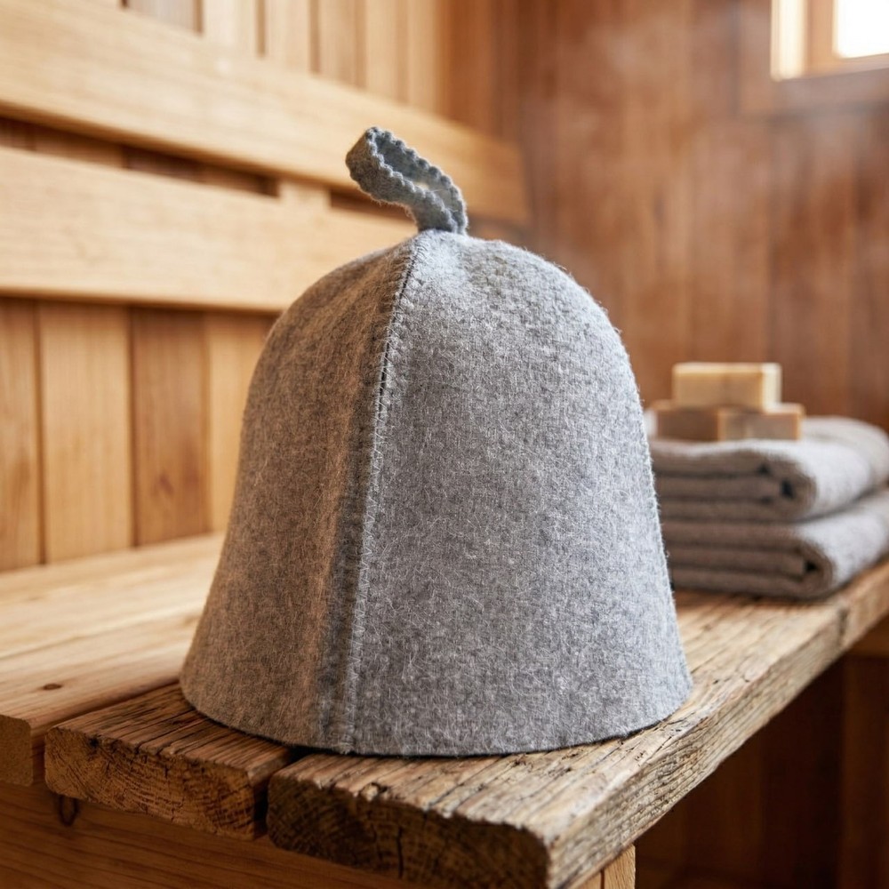 Sauna Hat 100% Wool Large Heads Fit