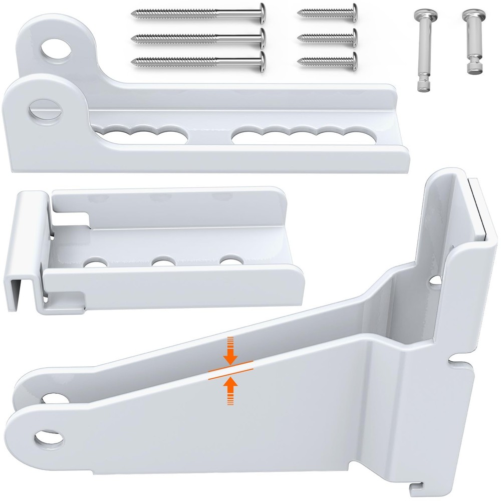 Reinforced Storm Door Closer Bracket Kit Compatible with Andersen, White