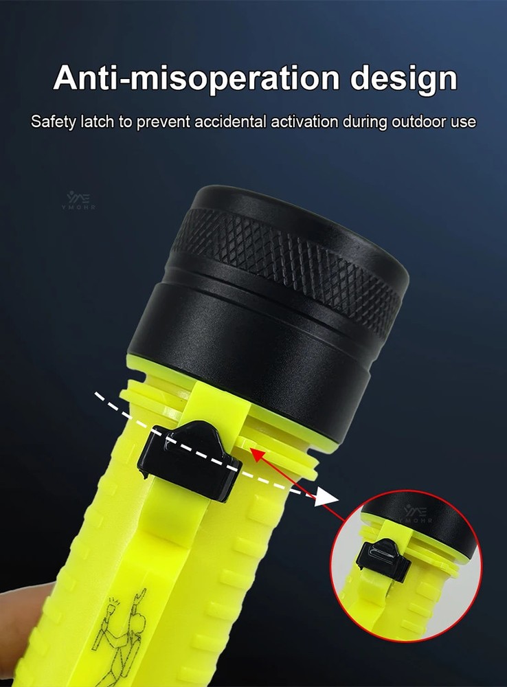 Diving Light USB Rechargeable Diving Flashlight Underwater Photography Light