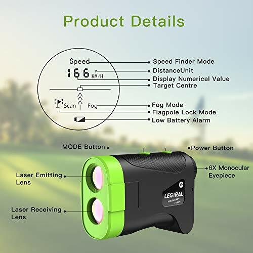 Golf Rangefinder, 1100 Yards Range Laser Rangefinder with Slope, Speed,...