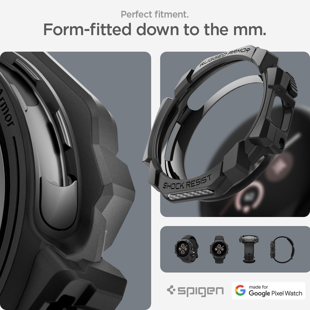 For Pixel Watch 3 (41mm) | Spigen Rugged Armor Watch Case