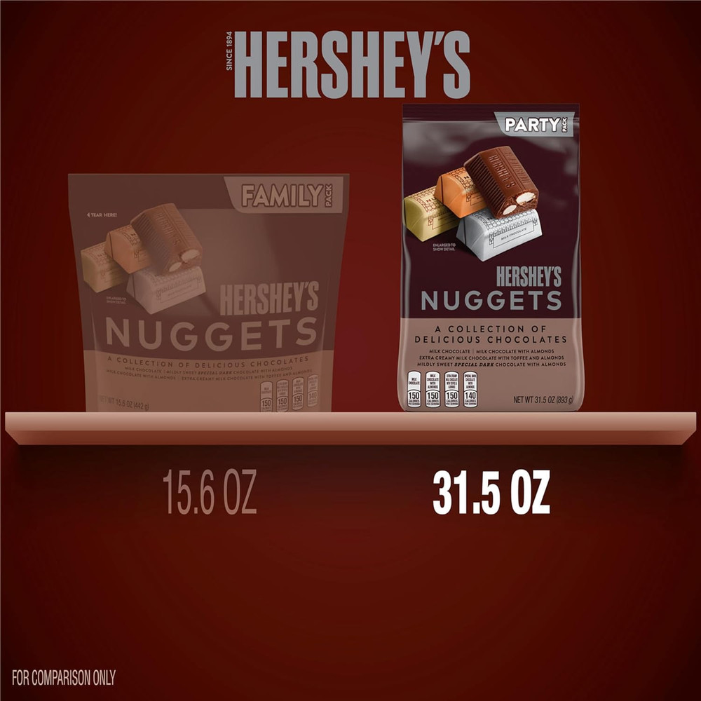 NUGGETS Assorted Chocolate Candy Party Bag, 31.5 oz